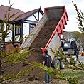 Top soil being delivered - Turf & Lawns - Quest Landscapes Isle of Man